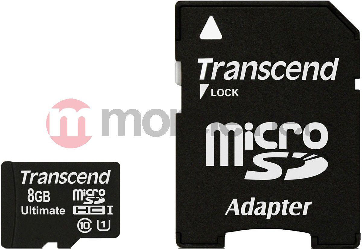 Atminties kortelė TRANSCEND 8GB Micro SDHC Class10 U1 MLC 600x