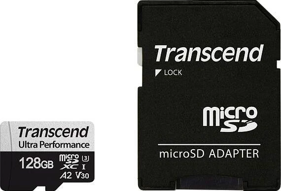 Transcend 128GB MicroSD kortelė su SD adapteriu