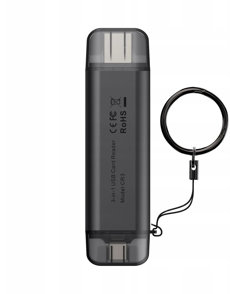 Atminties kortelė Atminties kortelių skaitytuvas - Ulanzi CR3 3 in 1 kortelių skaitytuvas 4.0 USB C/A 312 MB/s