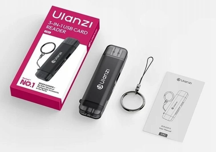 Atminties kortelė Atminties kortelių skaitytuvas - Ulanzi CR3 3 in 1 kortelių skaitytuvas 4.0 USB C/A 312 MB/s