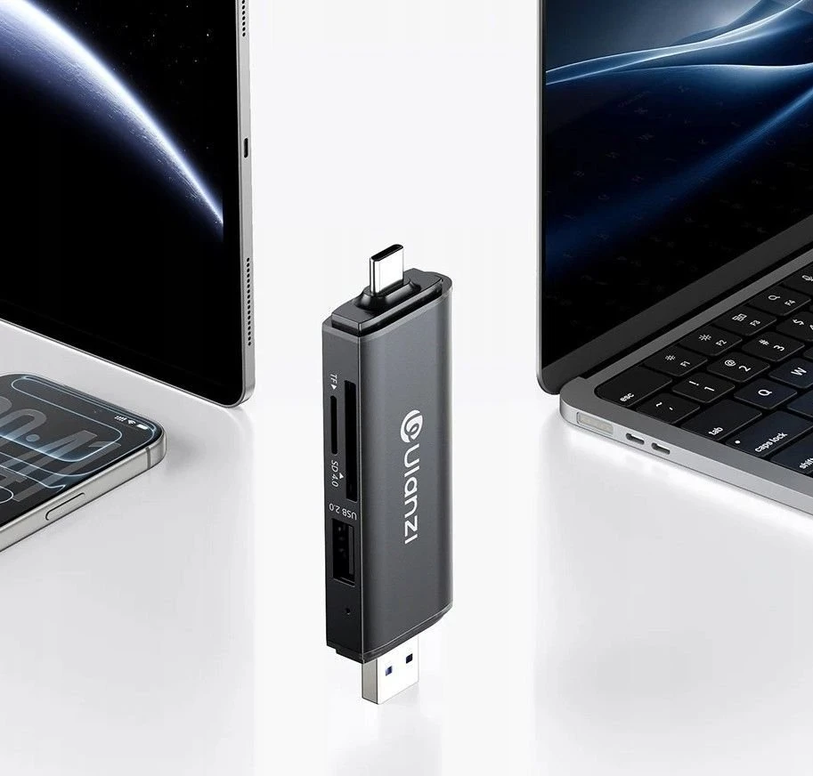 Atminties kortelė Atminties kortelių skaitytuvas - Ulanzi CR3 3 in 1 kortelių skaitytuvas 4.0 USB C/A 312 MB/s
