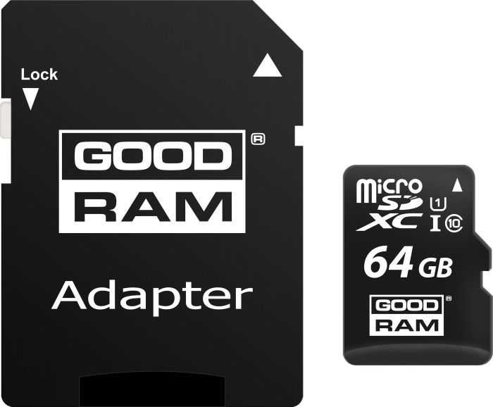 Atminties kortelė GoodRam Micro SDXC 64 GB 10 klasės UHS-I/U1 (M1AA-0640R12) kortelė