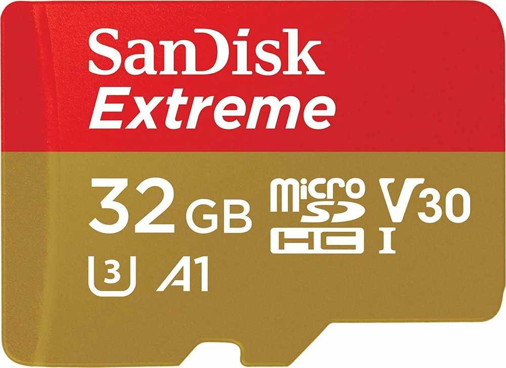 Atminties kortelė Tab SanDisk Ekstremalus mikroSDXC 32 GB klasė 10 UHLS- / U3 A2 V30 (SDSQXAF- 032G- GN6GN)