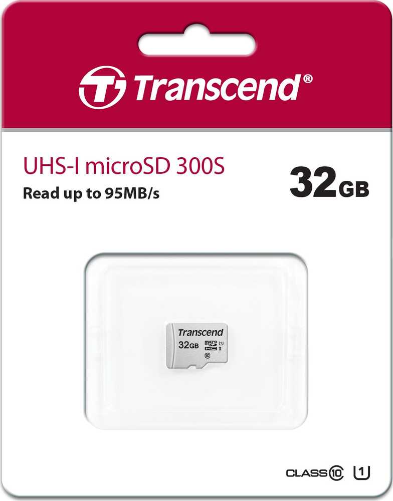 Atminties kortelė Transcend microSDHC 32GB/CLASS10 TS32GUSD300S 