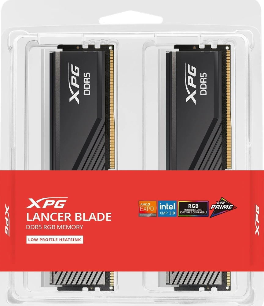 ADATA XPG Lancer BLADE RGB DDR5-6000 RAM, CL36, XMP 3.0, AMD EXPO – 48GB Dual Kit, juodas