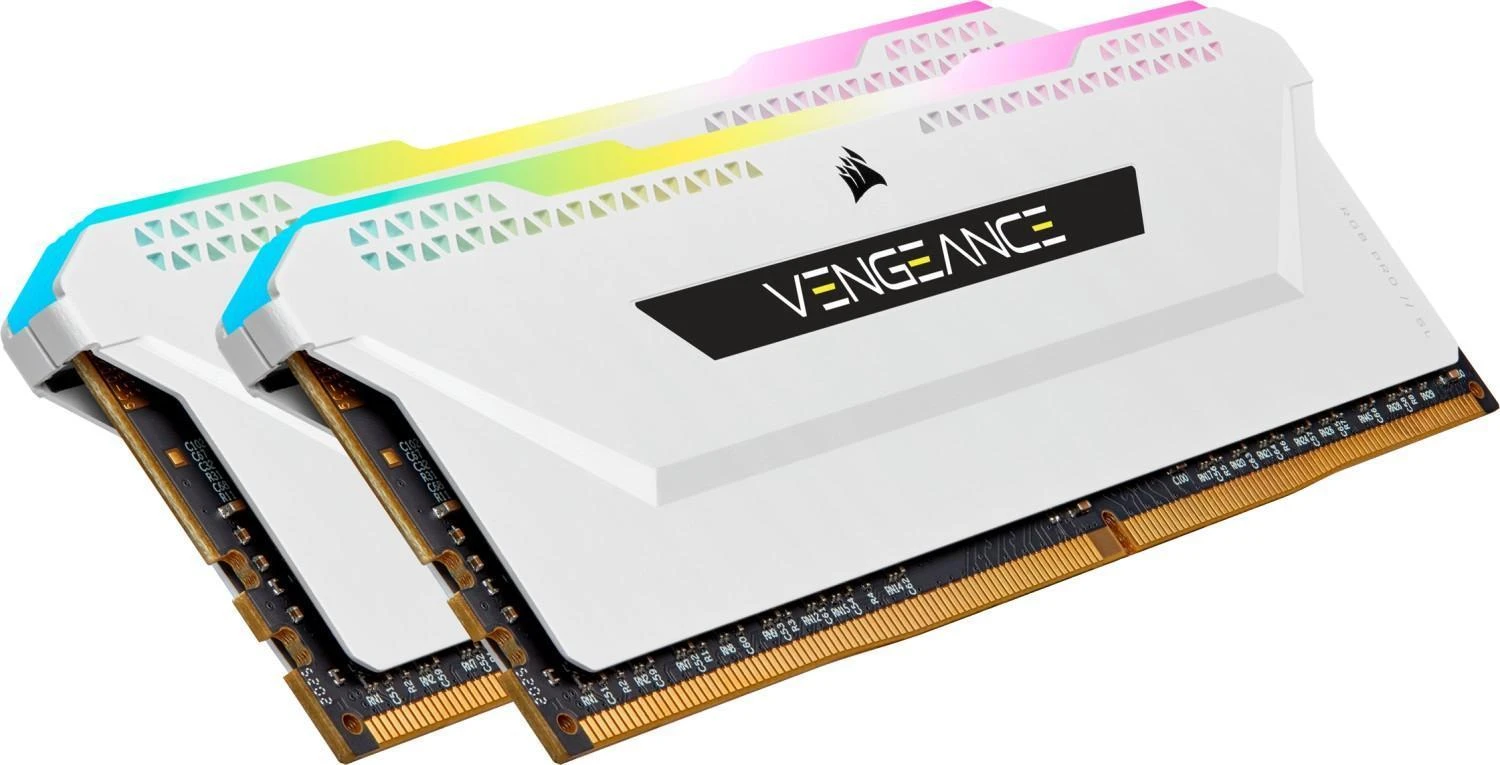 RAM Corsair Vengeance RGB Pro SL Baltas 32GB [2x16GB 3200MHz DDR4 CL16 DIMM]
