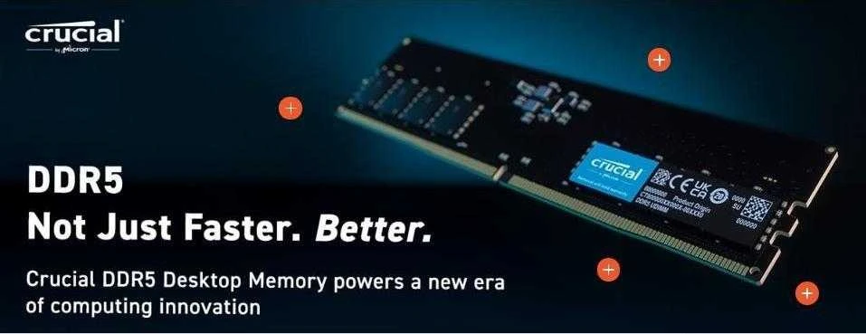 RAM Crucial 32GB [1x32GB 4800MHz DDR5 CL40 DIMM]
