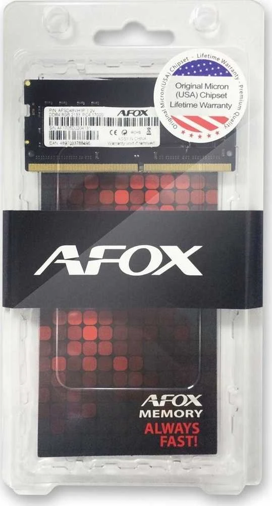 Afox SO-DIMM DDR4 RAM pakuotėje