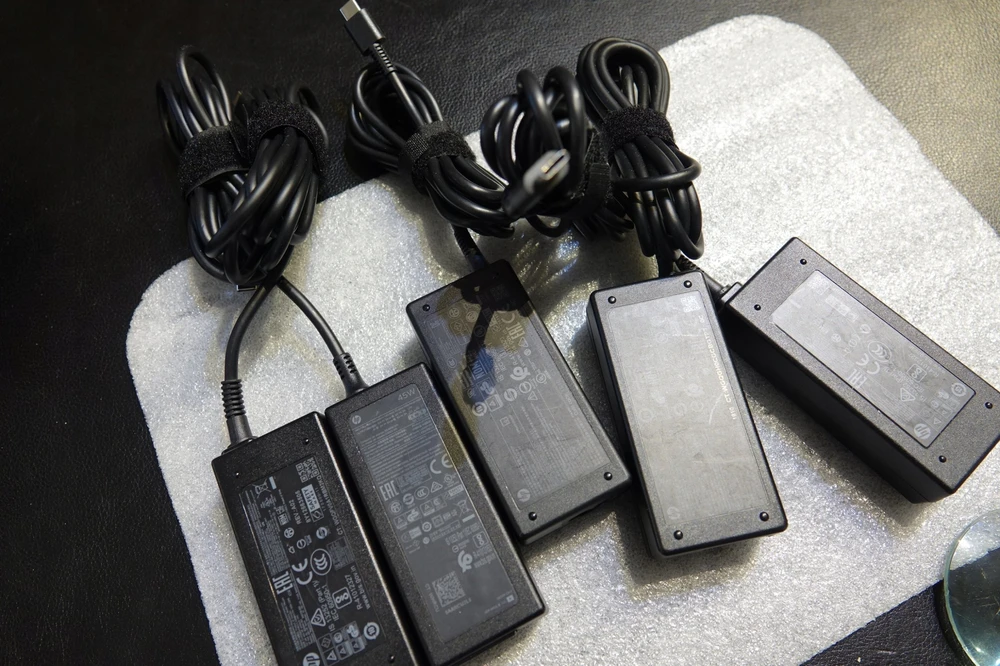 HP 45W USB-C maitinimo adapteriai, 4 vnt. rinkinys