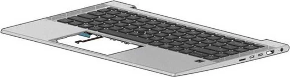 Hewlett Packard (HP) HP SPS-TOPCVR W/KB CP+PS BL PVCY INTL M07091-B31, Klaviatūra,