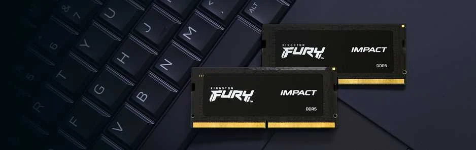 RAM „Kingston KF564S38IBK2-32“ 32 GB 6400 MT/s DDR5 CL38 SODIMM (2 komplektai) FURY Impact PnP | Kingstonas