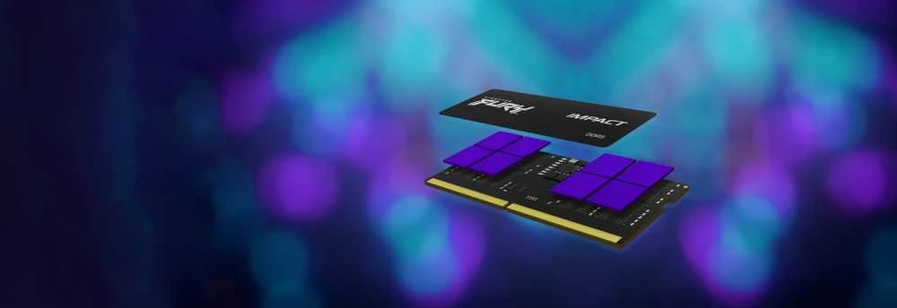 RAM „Kingston KF564S38IBK2-32“ 32 GB 6400 MT/s DDR5 CL38 SODIMM (2 komplektai) FURY Impact PnP | Kingstonas
