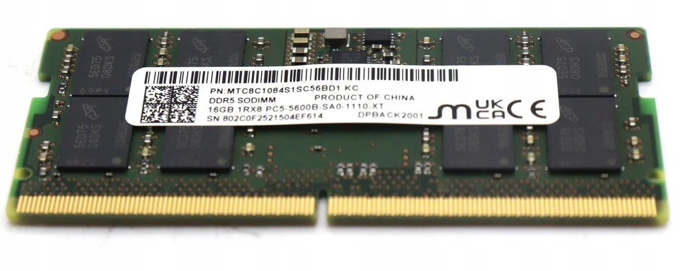 RAM Atmintis do laptopa Lenovo 16GB DDR5 SODIMM memory