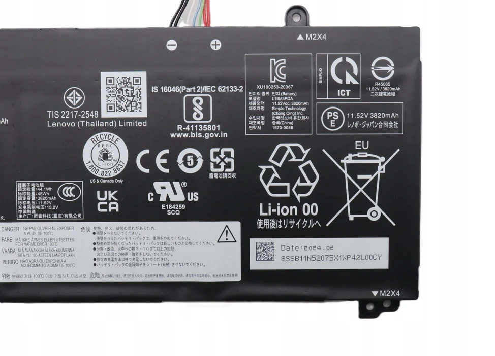 Bateria Lenovo FRU TP1415 LG L19L3PDA
