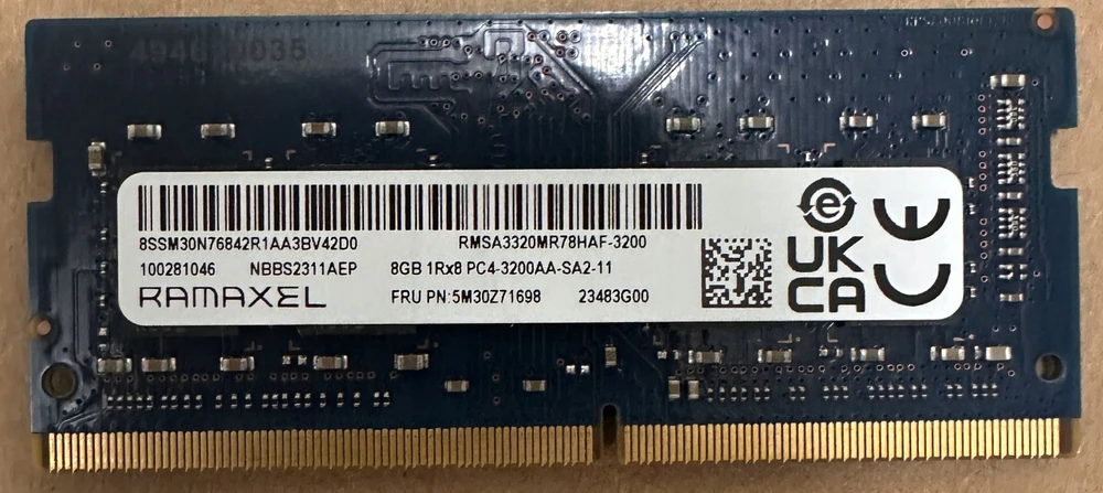 RAM Lenovo 8 GB DDR4 SODIMM atminties modulis