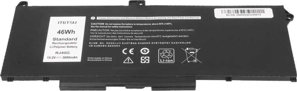 Mitsu Baterija RJ40G Dell Latitude 5520 5420 Precision 3560 3000mAh (46Wh) 15,2V