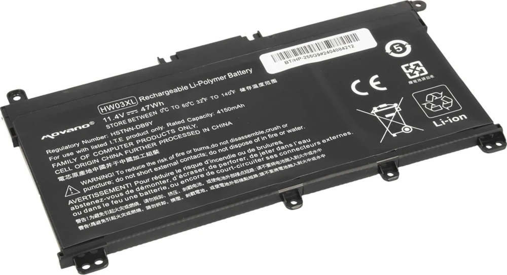 Atmintis do laptopa Movano Bateria Movano do HP 250 255 G9, 15-EH