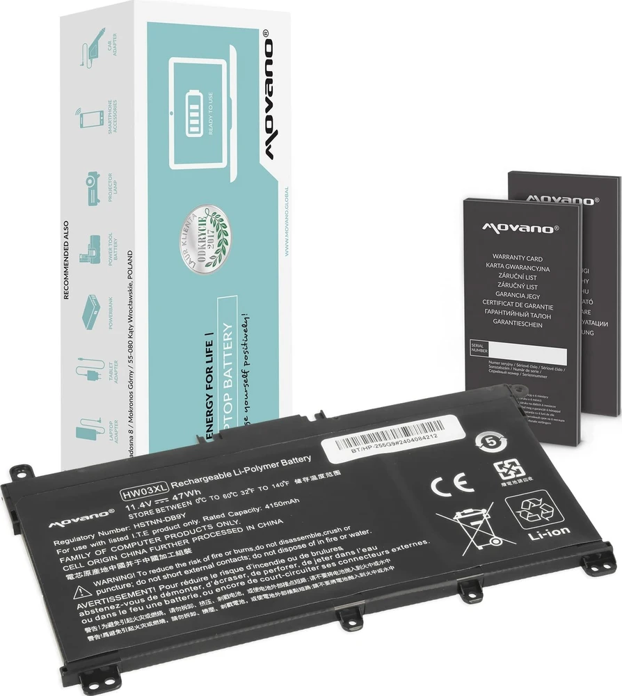 Atmintis do laptopa Movano Bateria Movano do HP 250 255 G9, 15-EH