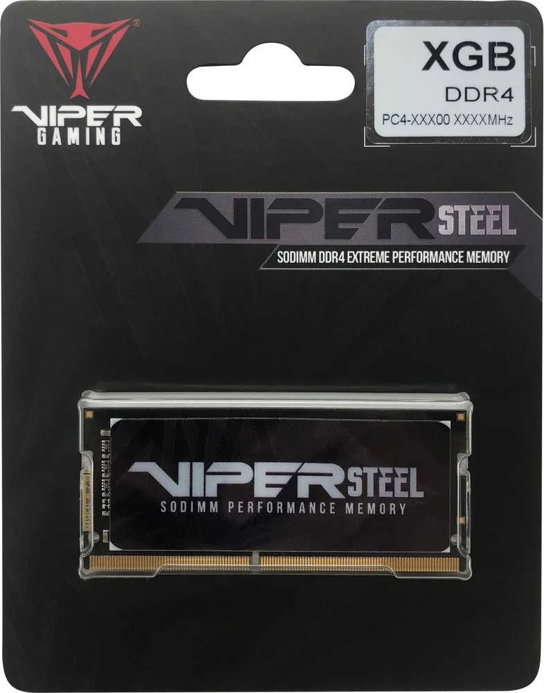 RAM Atmintis do laptopa Patriot Viper Steel, SODIMM, DDR4, 16 GB, 2666 MHz, CL18 (PVS416G266C8S)