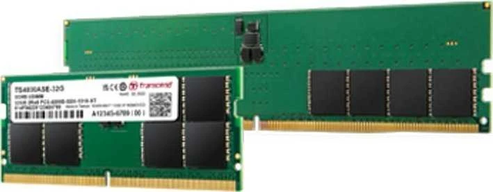 Transcend DDR5 operatyvioji atmintis su techniniu lipduku
