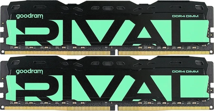 Goodram *DDR4 Rival Radiant 64GB (2*32)/3200 CL18 Žalias atminties modulis 2 x 32 GB 3200 MT/s 288 kontaktų DIMM