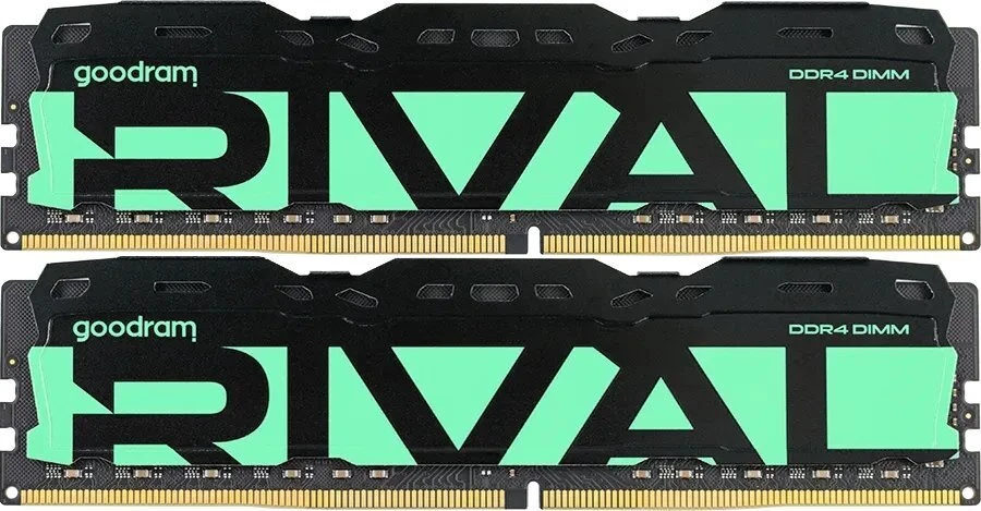 Goodram *DDR4 Rival Radiant 32GB (2*16)/3200 CL16 Žalias atminties modulis 2 x 16 GB 3200 MT/s 288 kontaktų DIMM