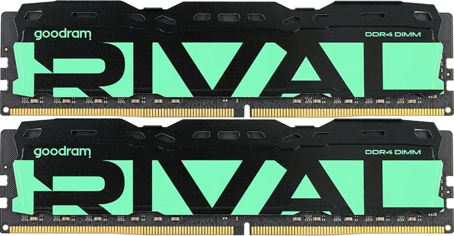 Goodram *DDR4 Rival Radiant 16GB (2* 8)/3200 CL16 Žalias atminties modulis 2 x 8 GB 3200 MT/s 288 kontaktų DIMM