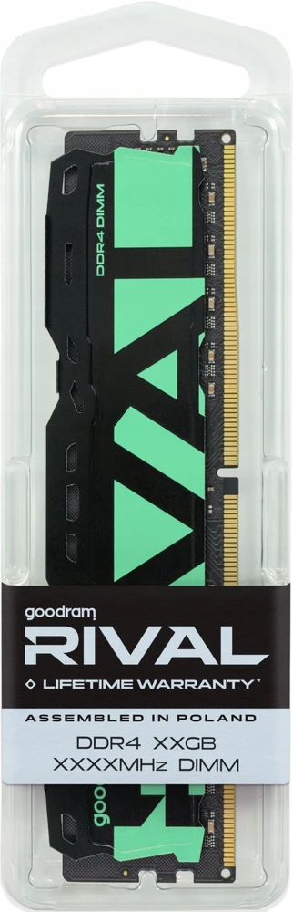 Goodram *DDR4 Rival Radiant 32GB (1*32)/3200 CL16 Žalias atminties modulis 1 x 32 GB 3200 MT/s 288 kontaktų DIMM