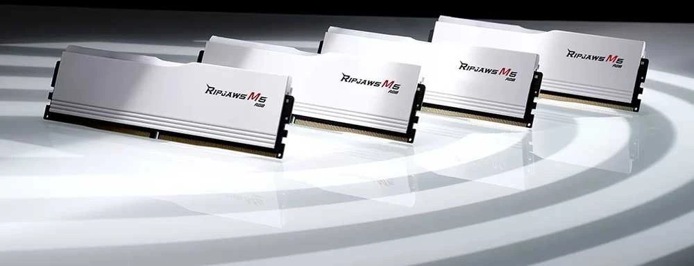RAM Atmintis G.Skill Ripjaws M5 RGB, DDR5, 32 GB, 6000MHz, CL28 (F5-6000J2836G16GX2-RM5RW)