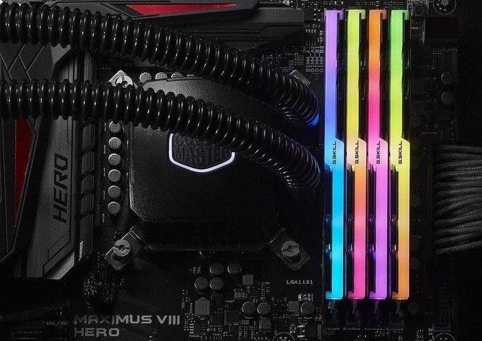 RAM G.Skill DIMM 32 GB DDR4-3200 (4x 8 GB) keturių rinkinių atmintis - juodas, F4-3200C16Q-32GTZRX, Trident Z RGB, INTEL XMP