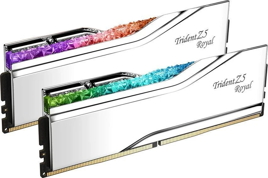 RAM 32 GB G.Skill DIMM DDR5-7600 (2x 16 GB) Dual-Kit (Sidabrinis. F5-7600J3646G16GX2-TR5S. Trident Z5 Royal. INTEL XMP)