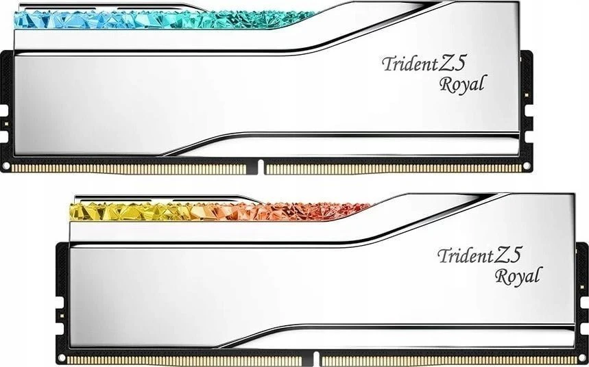 RAM 32 GB G.Skill DIMM DDR5-7600 (2x 16 GB) Dual-Kit (Sidabrinis. F5-7600J3646G16GX2-TR5S. Trident Z5 Royal. INTEL XMP)
