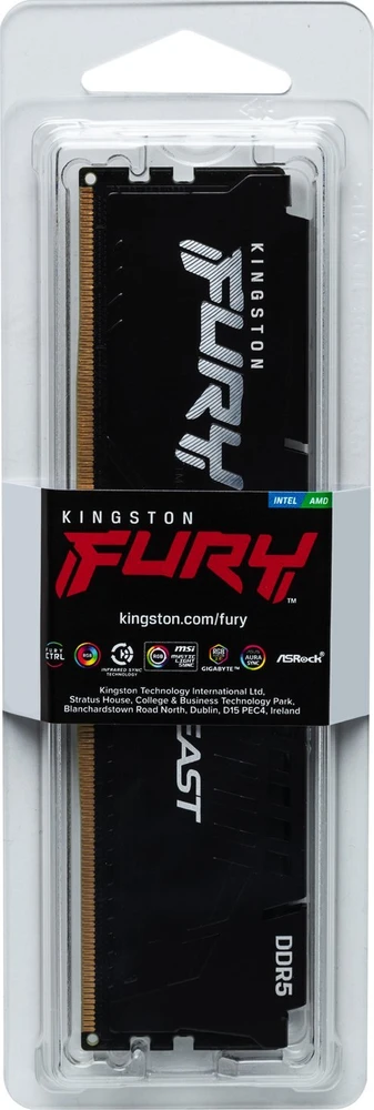 RAM KINGSTON 16GB 6400MT/s DDR5 CL32 DIMM FURY Beast Juodas EXPO