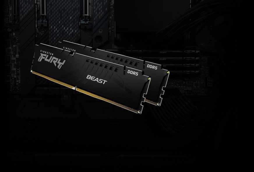 RAM KINGSTON 32GB 6400MT/s DDR5 CL32 DIMM FURY Beast Juodas EXPO
