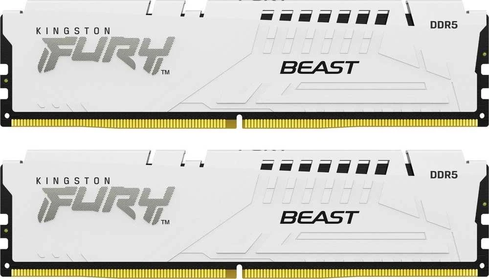 RAM Kingston KF564C32BWEK2-64 64GB 6400MT/s DDR5 CL32 DIMM (Kit of 2) FURY Beast Baltas EXPO | Kingstonas