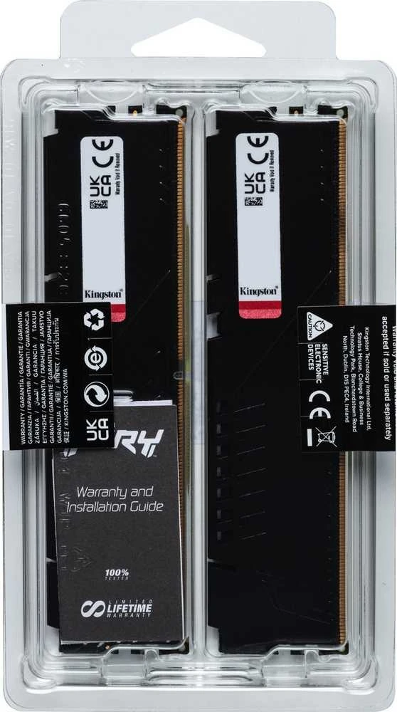 RAM Kingston KF564C32BBEK2-64 64GB 6400MT/s DDR5 CL32 DIMM (Kit of 2) FURY Beast Juodas EXPO | Kingstonas