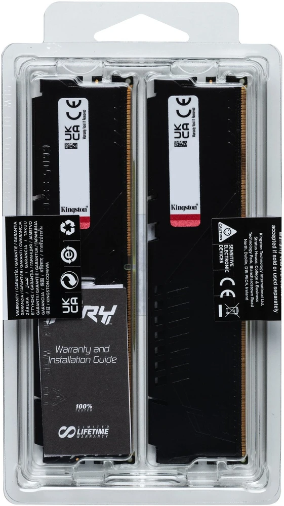 RAM „Kingston Fury Beast“ Juodas 64GB [2x32GB 6000MHz DDR5 CL36 DIMM]