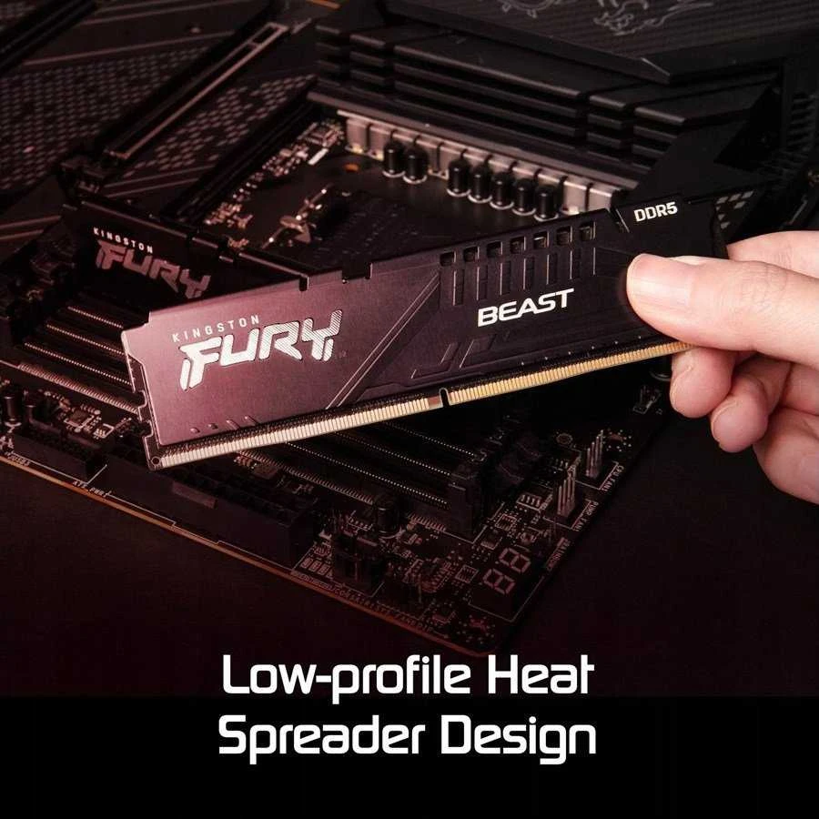 RAM Kingston KF564C32BBEK2-64 64GB 6400MT/s DDR5 CL32 DIMM (Kit of 2) FURY Beast Juodas EXPO | Kingstonas