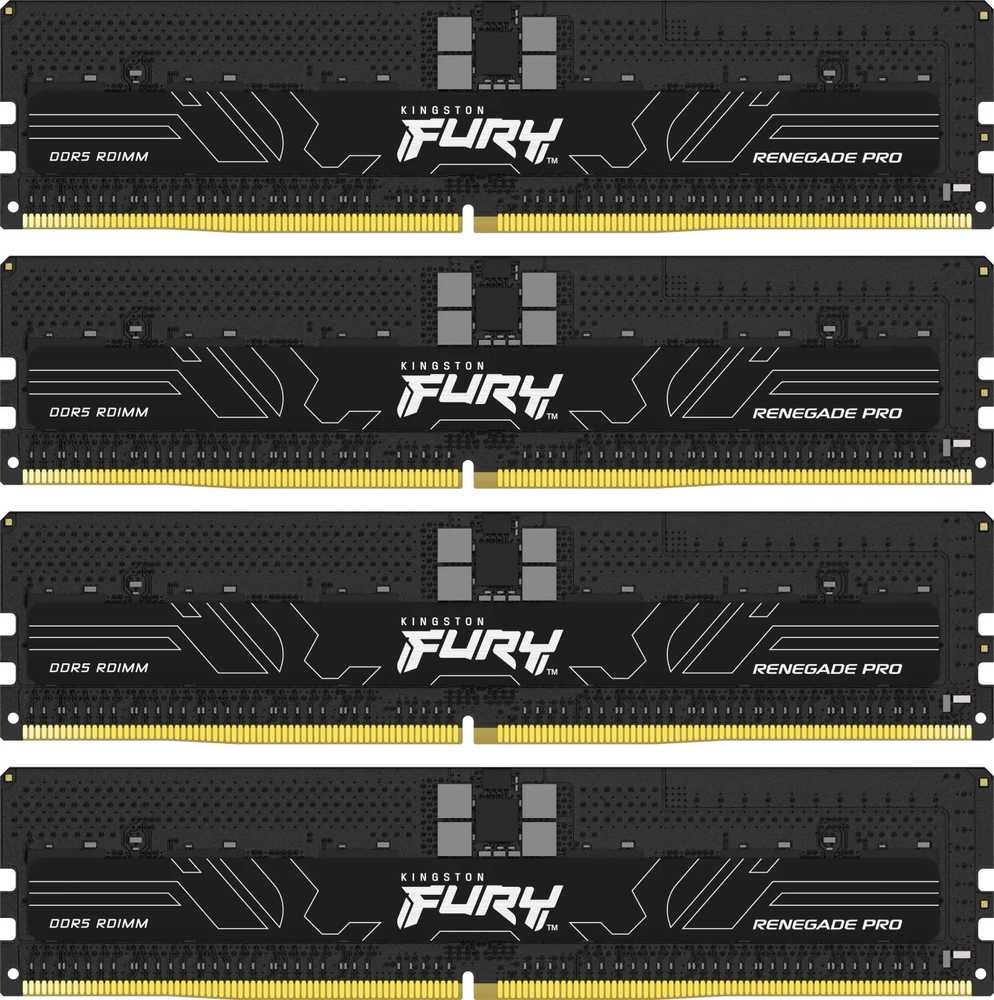 RAM „Kingston KF560R32RBEK4-64“ 64 GB 6000 MT/s DDR5 ECC Reg CL32 DIMM (4 vnt. rinkinys) „FURY Renegade Pro EXPO“ | „Kingston“