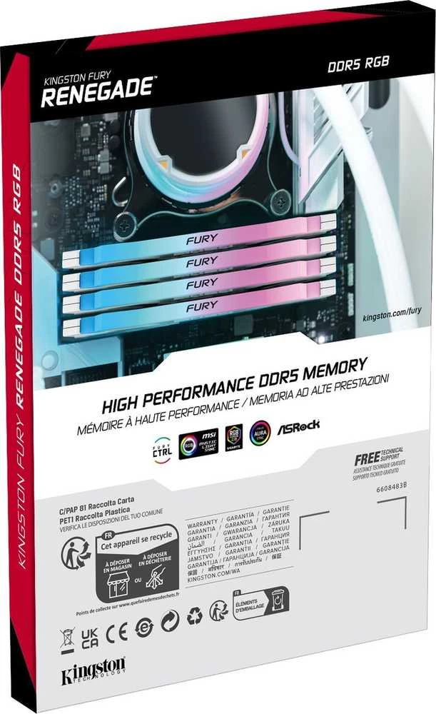 RAM Kingston | KF584CU40RWA-24 | 24 GB | DDR5 | 8400 MHz | PC/serveris | Registered No | ECC No