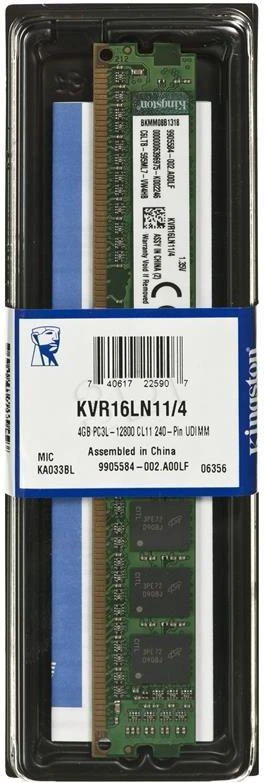 RAM KINGSTON 4GB 1600MHz DDR3L Non-ECC CL11 DIMM 1.35V