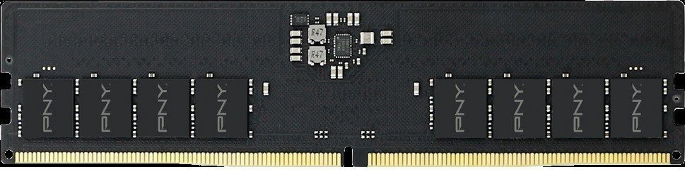 PNY DDR5 16GB atminties modulis, juoda plokštė