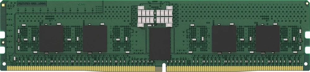 DDR5 ECC operatyviosios atminties modulis iš viršaus
