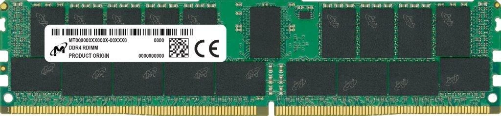 Micron DDR4 serverio RAM plokštė su etikete