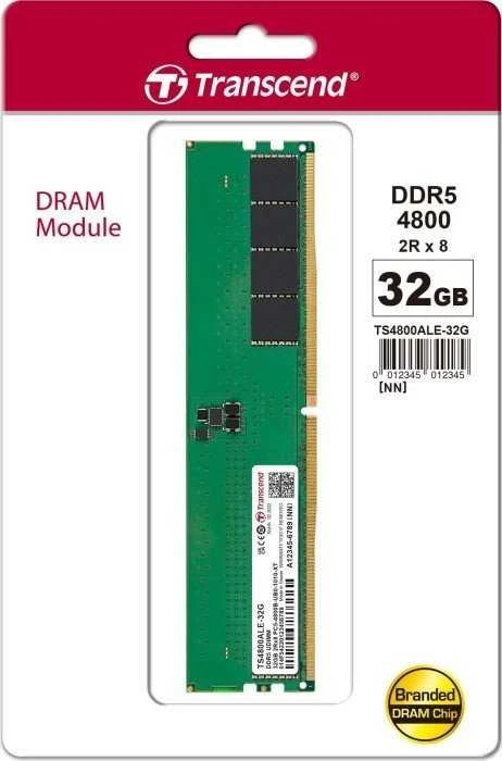 Transcend DDR5 32GB operatyvinė atmintis pakuotėje