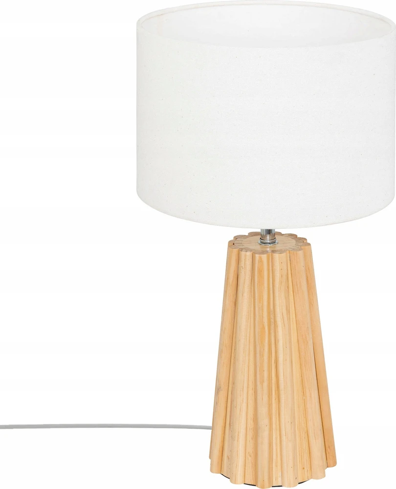 Atmosphera Lamp ADONA naktinis šviestuvas ant medinės kojelės, aukštis 53 cm
