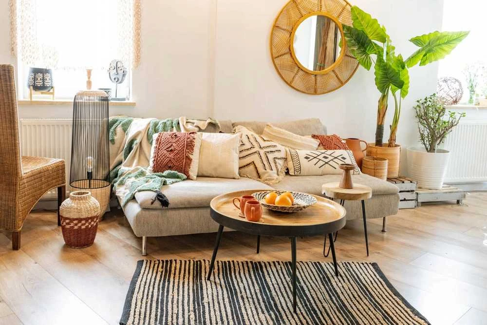 Atmosphera Anea boho toršeras, rotango ir metalo, aukštis 95 cm