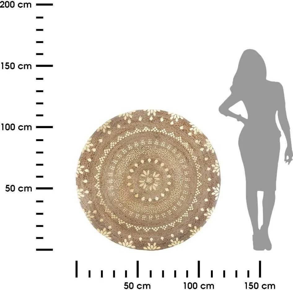 Kilimas D115 cm mandalos raštas (džiutas) Atmosphera 164096