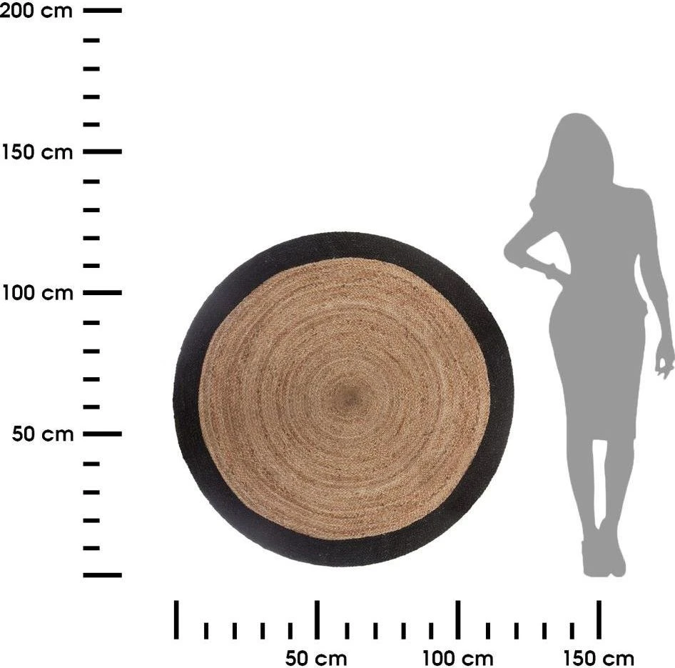 Atmosphera Džiuto kilimėlis, apvalus, Ø 120 cm