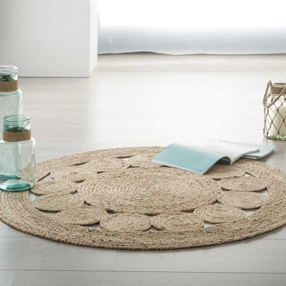 ATMOSPHERA Carpet Dekoratyvinis kilimas iš džiuto, Ø 120 cm, apvalus